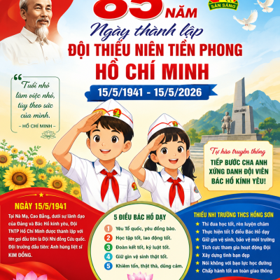 Kỷ niệm 85 năm ngày thành lập đội thiếu niên tiền phong hồ chí minh (15/5/1941 - 15/5/2026)