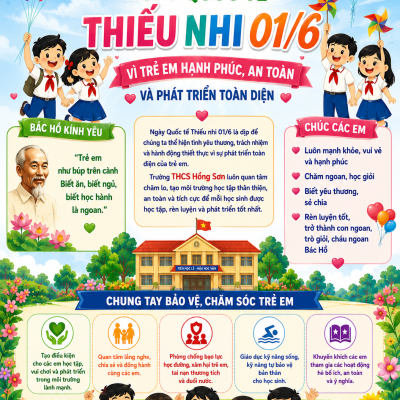 Hưởng ứng ngày quốc tế thiếu nhi 01/6 – chung tay vì trẻ em hạnh phúc, an toàn và phát triển toàn diện