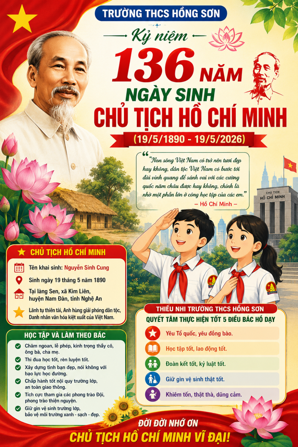136 năm ngày sinh của Bác