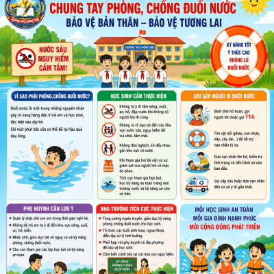 Tăng cường tuyên truyền phòng, chống đuối nước cho học sinh Trường THCS Hồng Sơn