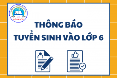 Thông báo về Tuyển sinh lớp 6. Năm học 2025 - 2026