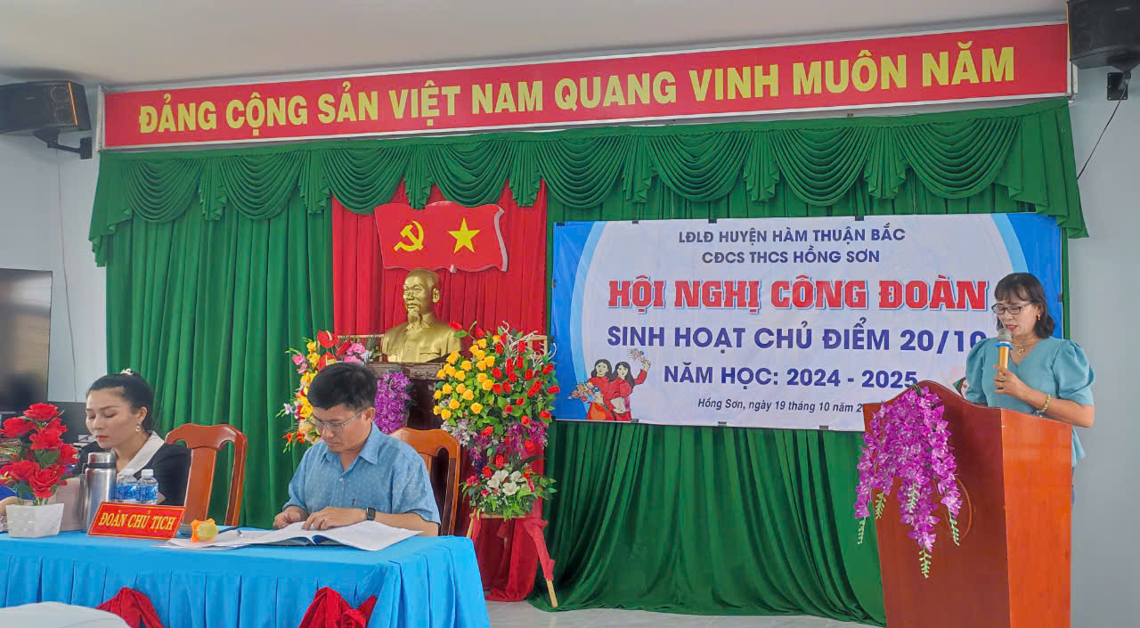 Hội nghị Công đoàn THCS Hồng Sơn