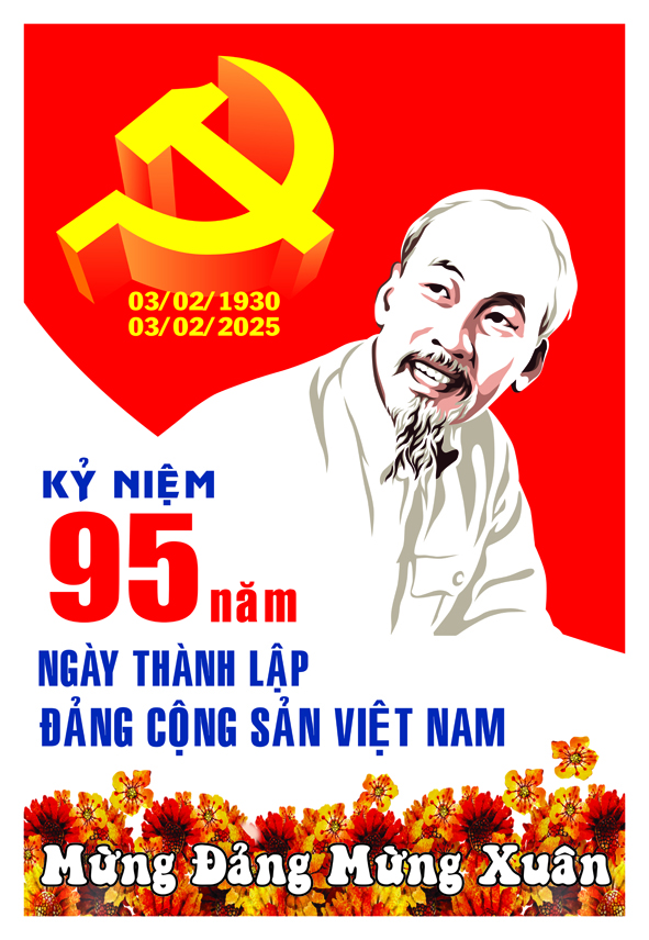 Kỷ niệm 95 năm Ngày thành lập Đảng Cộng sản Việt Nam (03/02/1930 - 03/02/2025)